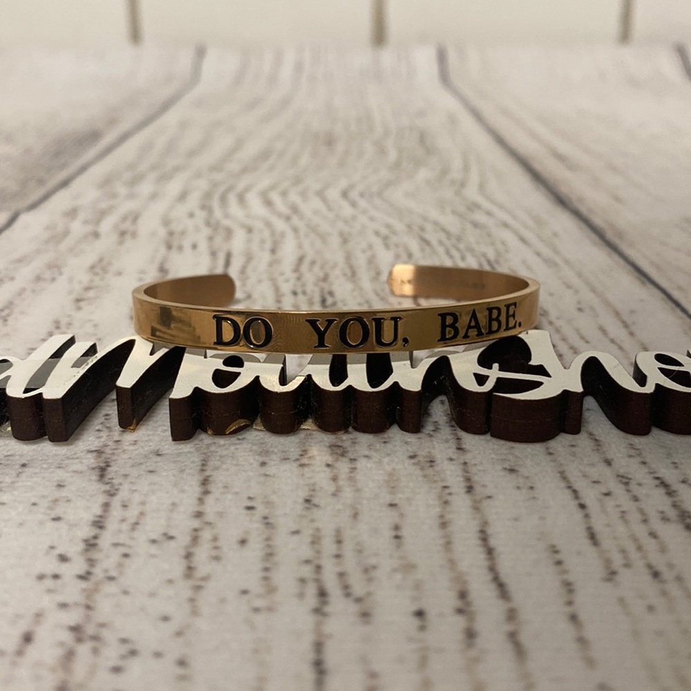 *Metal Marvels DO YOU, BABE Thick Bangle in Rose Gold